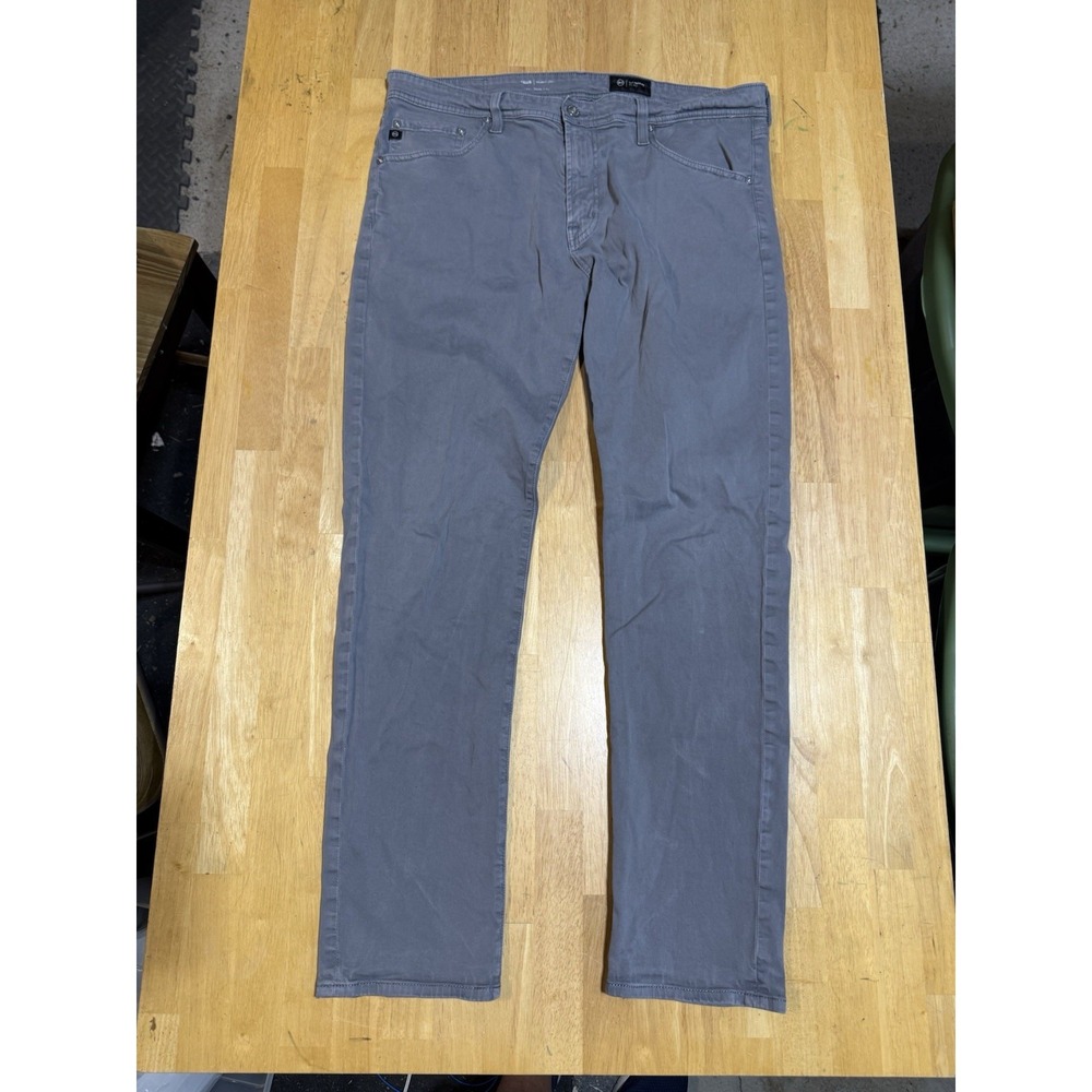AG Adriano Goldschmied Mens Tellis Pants 36x32 Gray Modern Slim Soft Texture